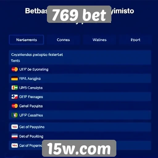 Métodos de pagamento aceitos na plataforma 769 bet